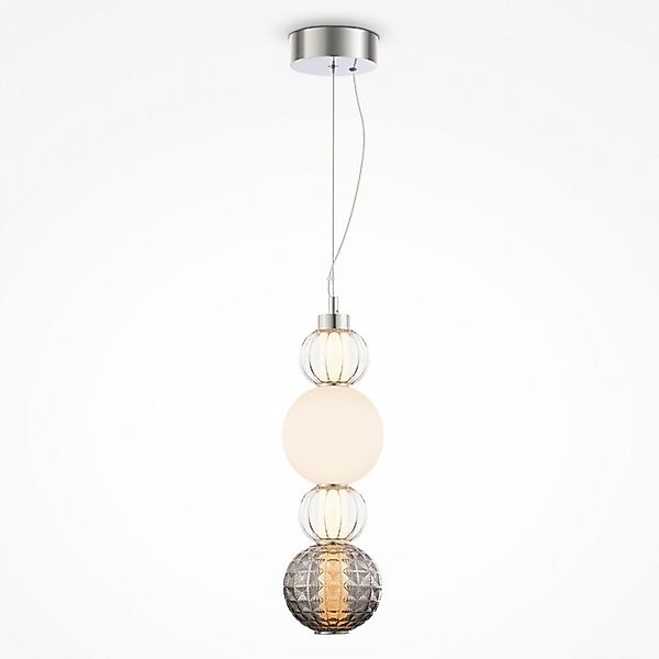 LED Pendelleuchte Collar in Silber und Transparent 17W 950lm günstig online kaufen