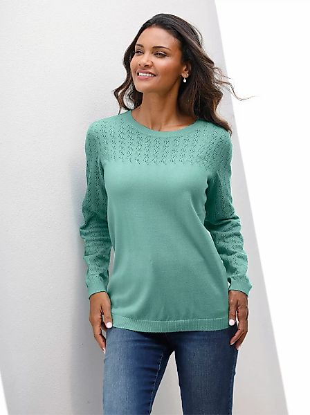 Classic Basics Rundhalspullover "Ajour-Pullover" günstig online kaufen