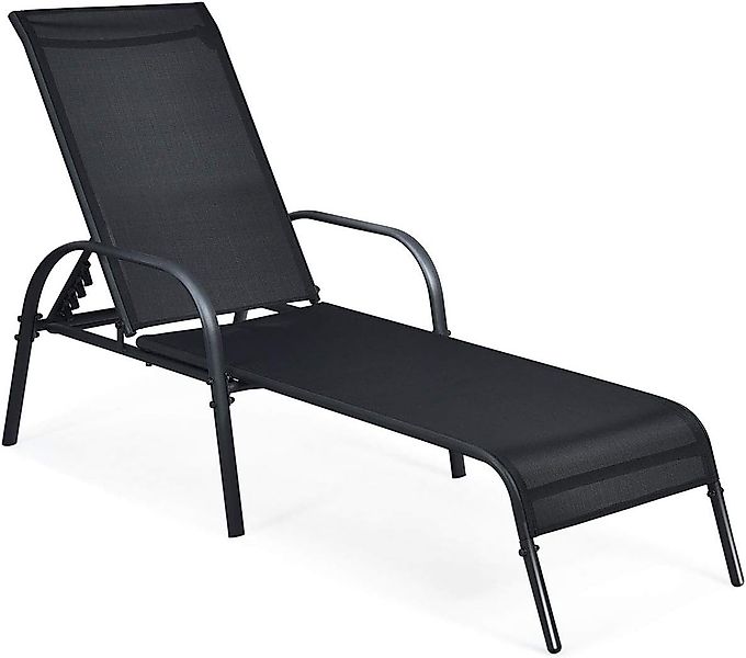 COSTWAY Gartenliege Sonnenliege 5-stufig, bis 160kg, günstig online kaufen