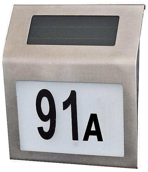 Gravidus Hausnummer Edelstahl Solar Hausnummer Nummer Leuchte beleuchtet Be günstig online kaufen