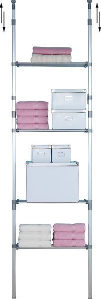 Ruco Teleskopregal, 4 Böden, höhenverstellbar, Aluminium/Kunststoff günstig online kaufen