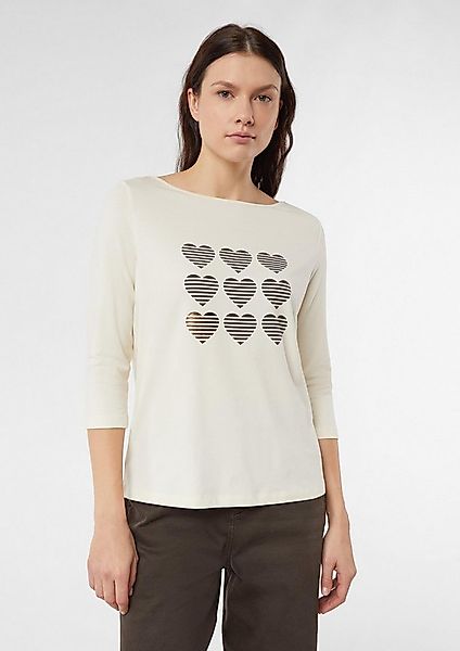 comma 3/4-Arm-Shirt T-Shirt T-Shirt mit 3/4-Ärmeln und Print günstig online kaufen