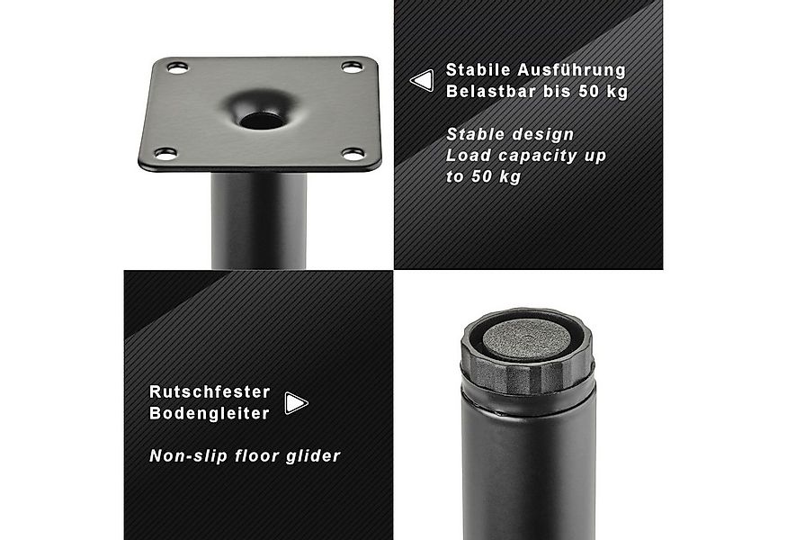 SO-TECH® Möbelfuß LIMA Ø 25 mm höhenverstellbar 10 mm Vitrinenfuß Sockelfuß günstig online kaufen