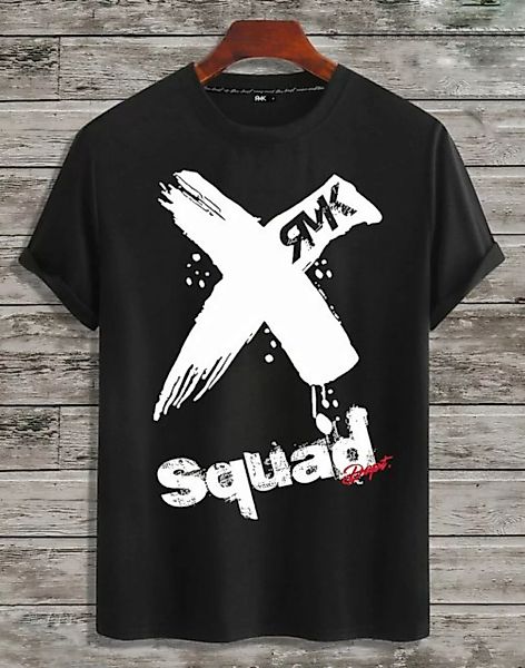 RMK T-Shirt Herren Shirt Basic Rundhals mit X Aufdruck günstig online kaufen