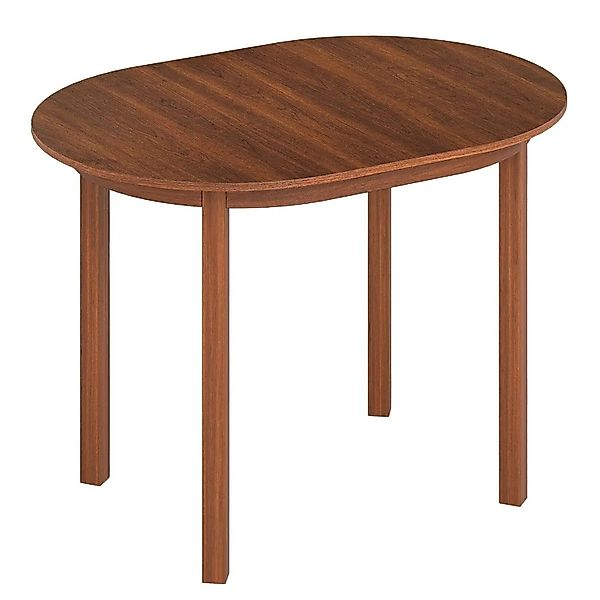 Costway Esstisch Ovaler Esszimmertisch Aus Holz Walnuss 110 x 78 x 77 cm günstig online kaufen