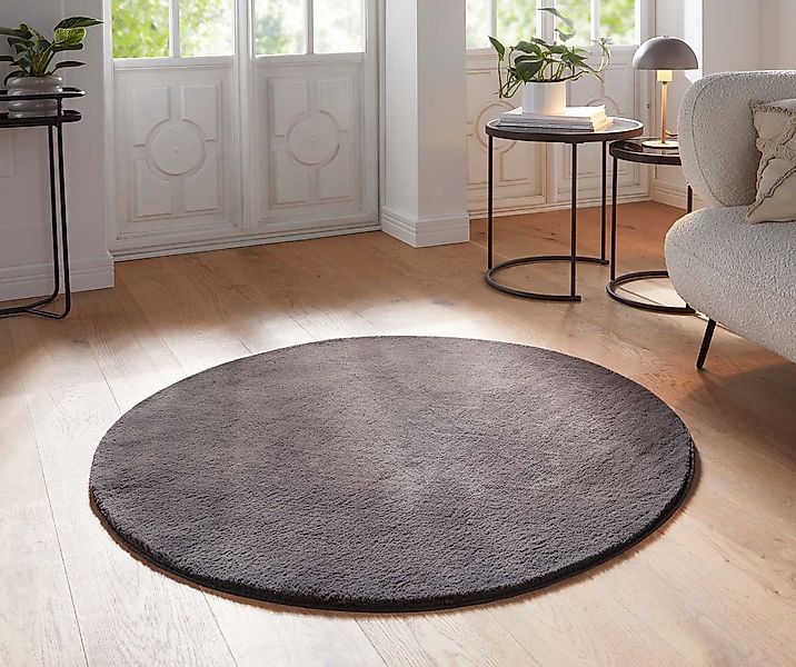 TaraCarpet Teppich Supersoft Kurzflorteppich Fiona Uni, rund, Höhe: 19 mm, günstig online kaufen
