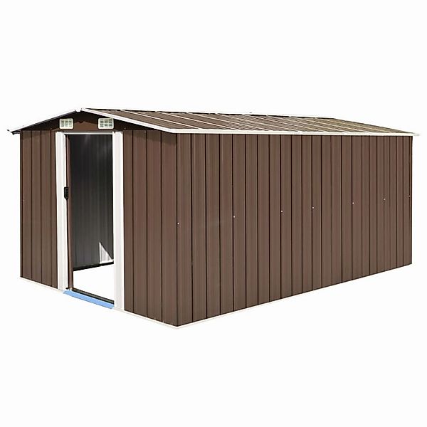 Geräteschuppen 257x392x181 Cm Metall Braun günstig online kaufen