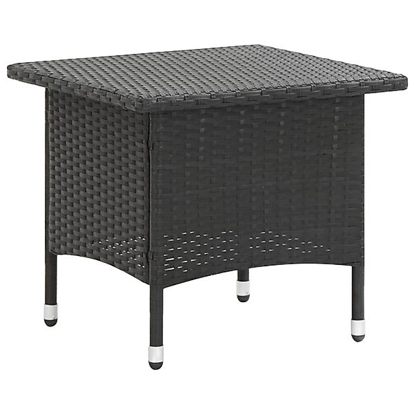 vidaXL Beistelltisch Schwarz 50x50x47 cm Poly Rattan 46250 günstig online kaufen
