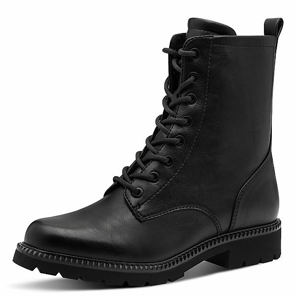 Tamaris Schnürstiefelette, Blockabsatz, Schnürboots mit Logoaufnäher an der günstig online kaufen