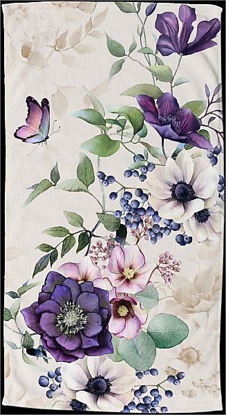 good morning Strandtuch "Dinda" Mikrofaser, Velours, Strandtuch, saugfähig, günstig online kaufen