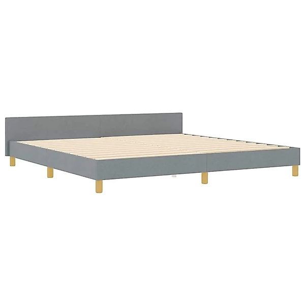 vidaXL Bettgestell mit Kopfteil Hellgrau 200 x 200 cm Stoff 3344830 günstig online kaufen
