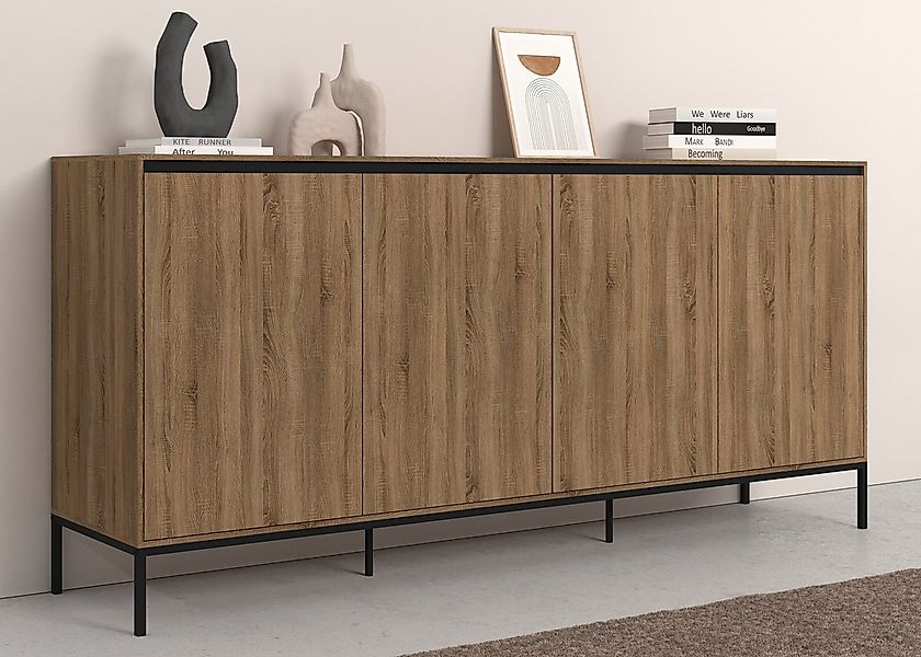 INOSIGN Sideboard Bari, Kommode mit 4 Türen und 2 feste Einlegeböden, Breit günstig online kaufen