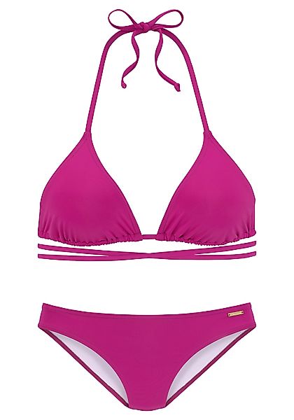 Bruno Banani Triangel-Bikini unifarben mit langem Bindeband günstig online kaufen