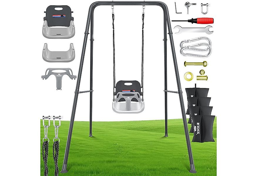 KIDIZ Einzelschaukel, mit Gestell 3-in-1 Kinderschaukel mit Metallständer h günstig online kaufen