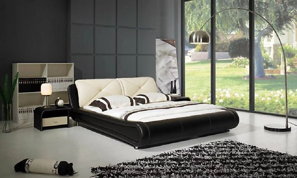 JVmoebel Bett Leder Bett Polster Design Luxus Doppel Hotel Betten Holz Neu günstig online kaufen