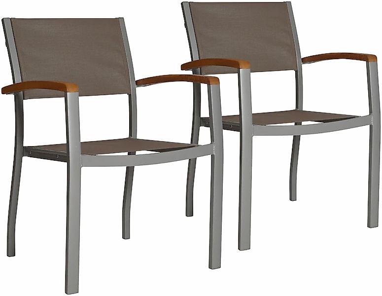 MERXX Gartenstuhl "Monaco" (Set) 2 Stk.Armstützen aus Akazie, stapelbar günstig online kaufen