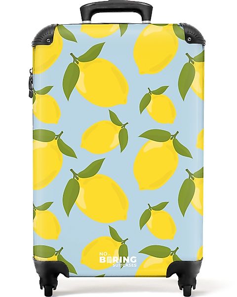 NoBoringSuitcases.com© Hartschalen-Trolley Pastellblau mit Zitronen 55x35x2 günstig online kaufen