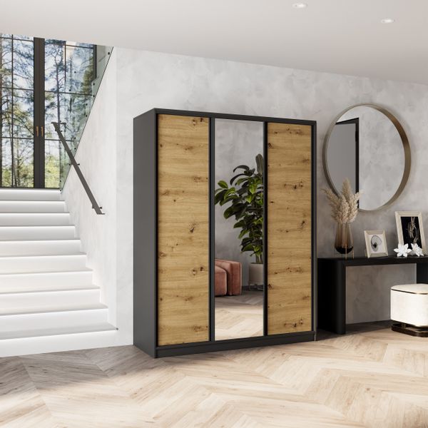 Masseno Schwebetürenschrank SORE Kleiderschrank mit Spiegel günstig online kaufen