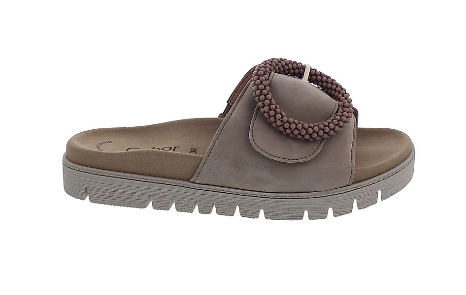 Gabor Gabor Pantolette 63.741.14, Veloursleder, Walnut, günstig online kaufen