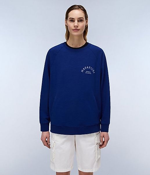 Napapijri Sweatshirt B-FETE C W BELLWETHER BLUE mit Logo-Print günstig online kaufen