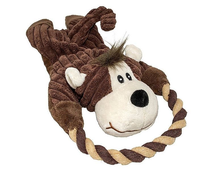 DUVO+ Tierkuscheltier Hundespielzeug Zoo Friends Affe mit Tau braun günstig online kaufen