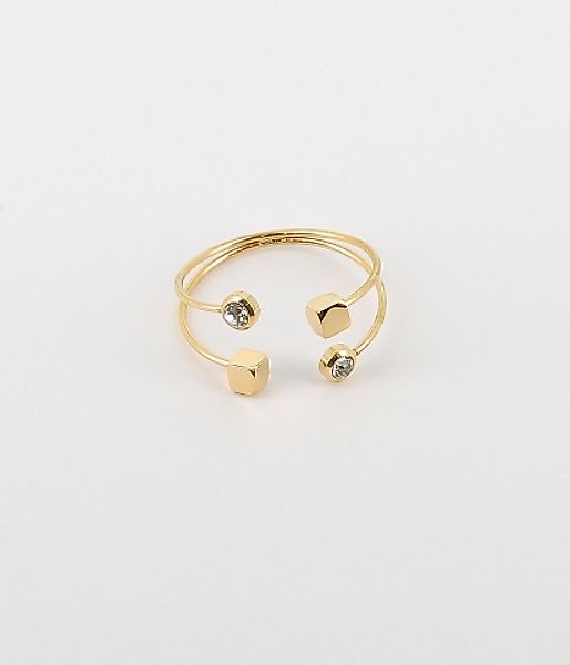 Zag Bijoux Marken Ring Damen verstellbar Edelstahl zierlich gold günstig online kaufen