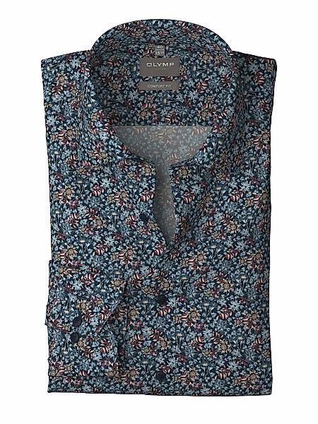 OLYMP Langarmhemd "Luxor", gemustert, Businesshemd, comfort fit, New-Kentkr günstig online kaufen
