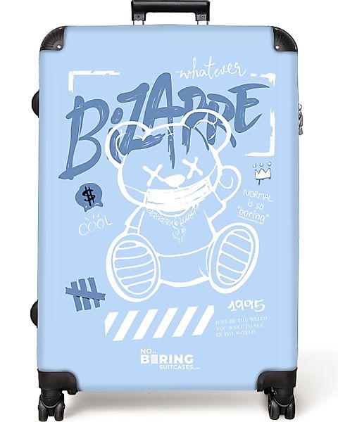 NoBoringSuitcases.com© Hartschalen-Trolley Street Art eines Teddybären günstig online kaufen