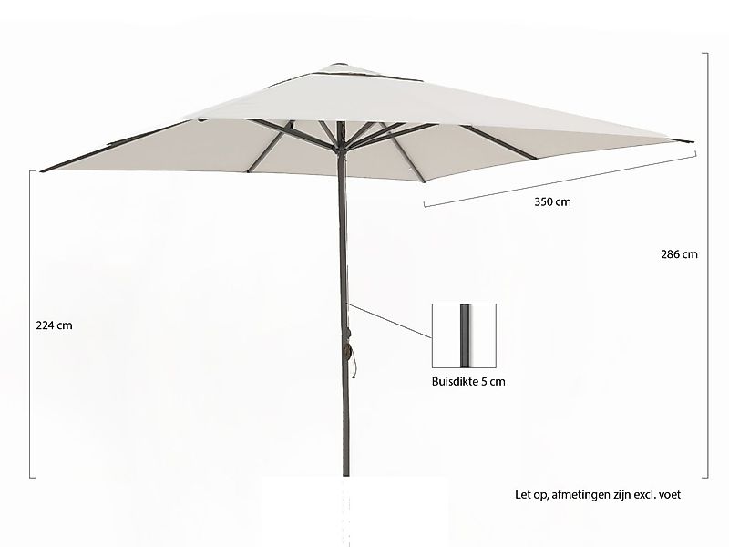 Shadowline Cuba Sonnenschirm 350x350 cm günstig online kaufen