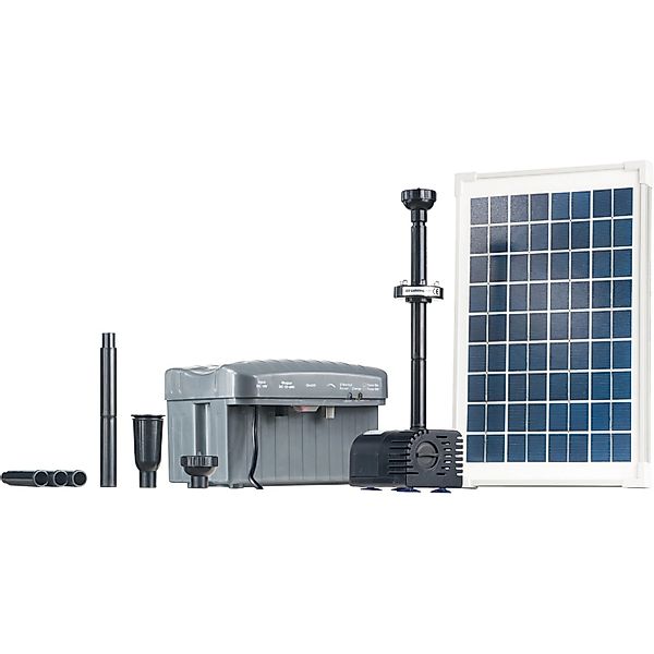 Heissner Solar-Teichpumpen-Set ca. 750,/h mit LED günstig online kaufen