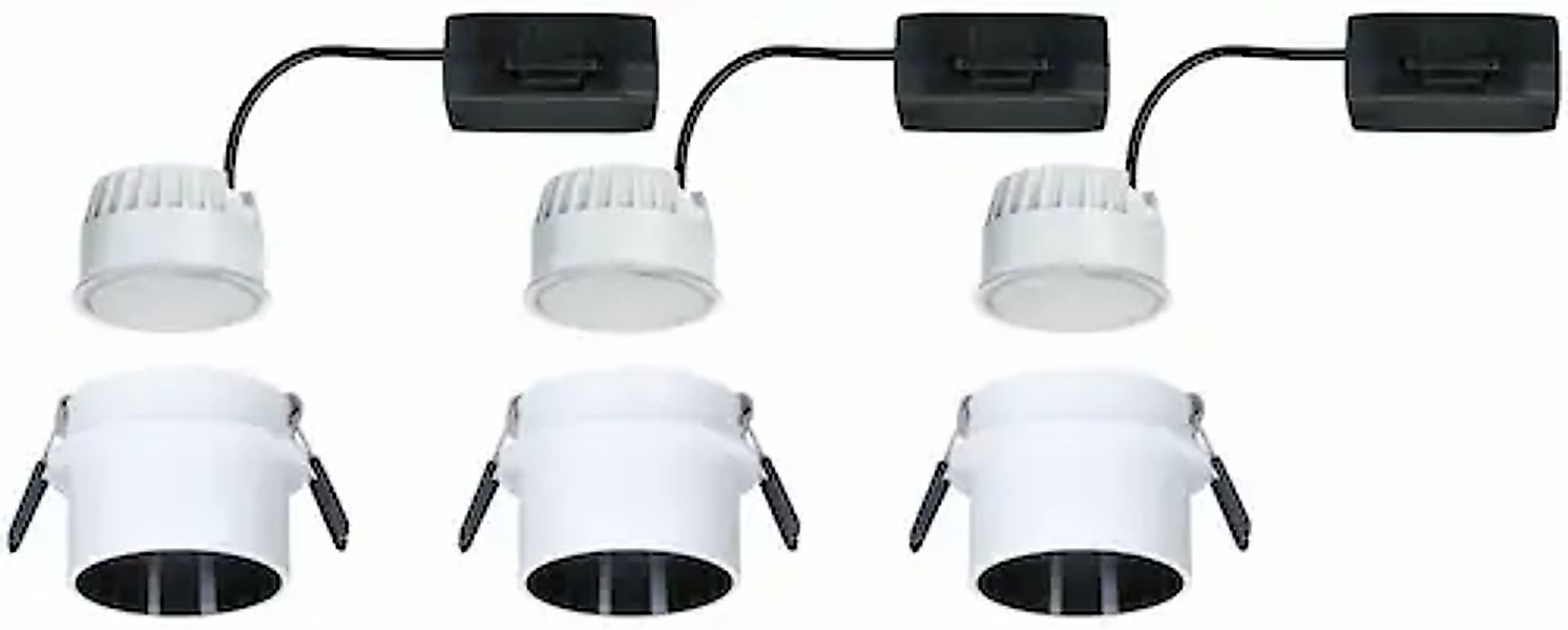Paulmann LED Bad-Einbauleuchte »Gil«, 3er-Set, Schutzart IP44, dimmbar, Ø 6 günstig online kaufen