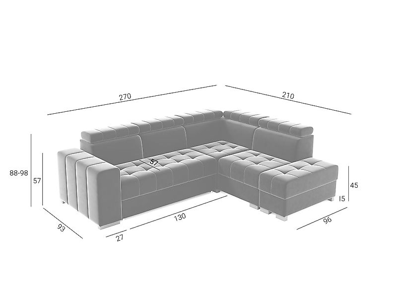 Fun Möbel Ecksofa Schlafsofa Sofa CESENA günstig online kaufen
