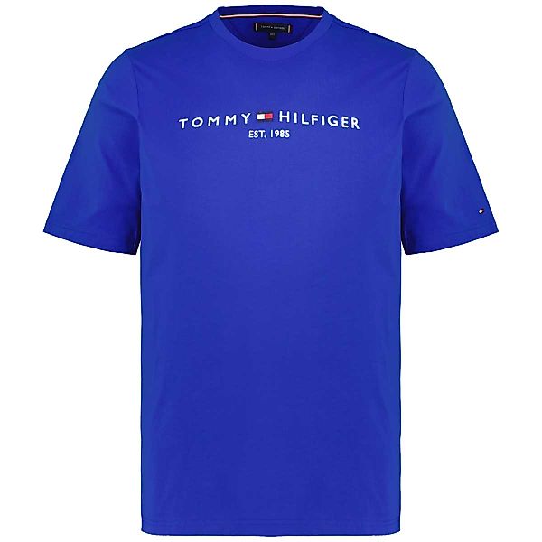 Tommy Hilfiger T-Shirt mit Logo-Stickerei Farbe mittelblau Größe: 3XL günstig online kaufen