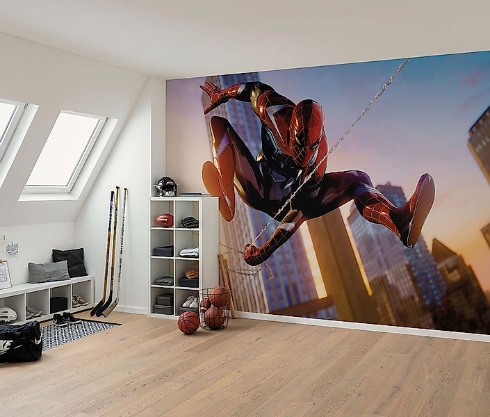 Komar Kindertapete "Marvel Spider-Man Huge Jump" bedruckt glatt günstig online kaufen