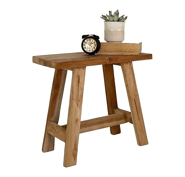 LebensWohnArt Sitzhocker Massivholz Hocker RANCH 50cm natural Beistelltisch günstig online kaufen