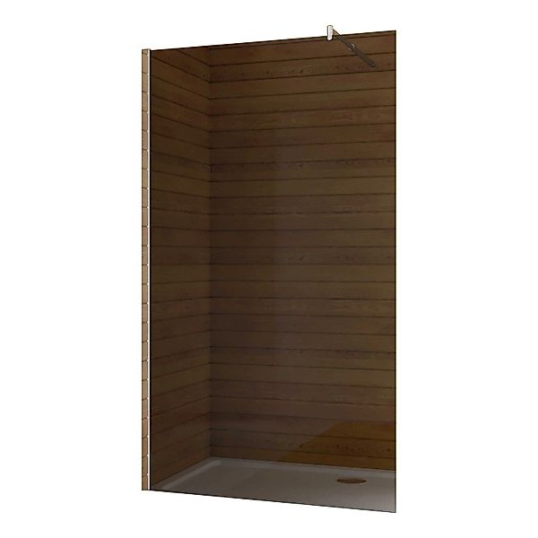 Duschparadies 90x200cm Duschwand mit Glasschutzfolie 8mm NANO-ESG Walk In D günstig online kaufen