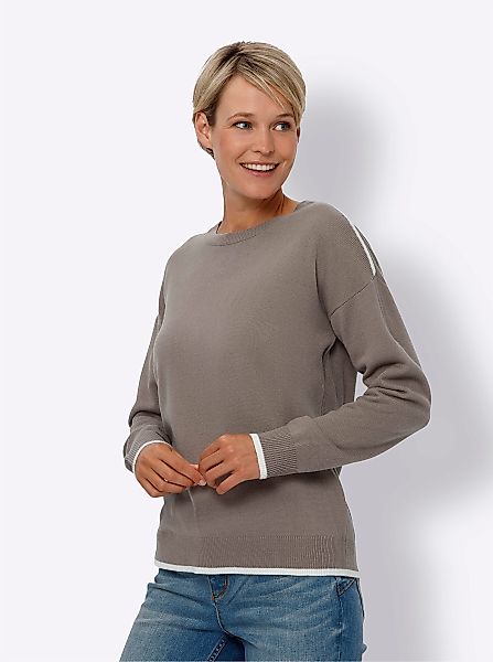 Sieh an! Strickpullover Langarm-Pullover günstig online kaufen