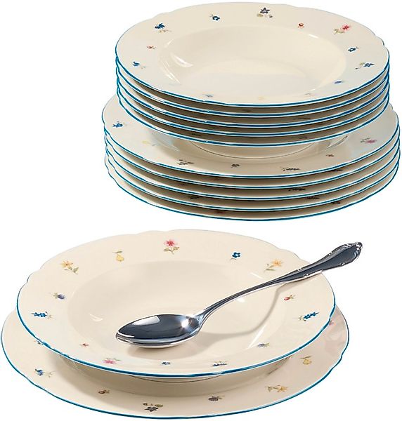 Seltmann Weiden Tafelservice "Geschirr-Set, 12 Teile, Marieluise Streublume günstig online kaufen