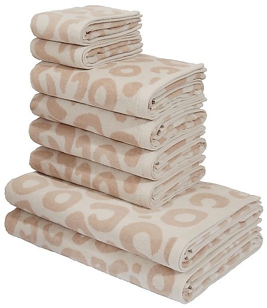 my home Handtuch Set »Anna Leopardmuster, 8-tlg Handtuch-Set, 100% Baumwoll günstig online kaufen