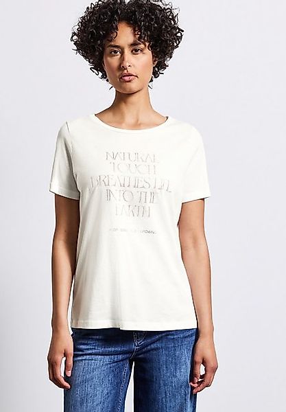 STREET ONE T-Shirt mit Materialmix günstig online kaufen