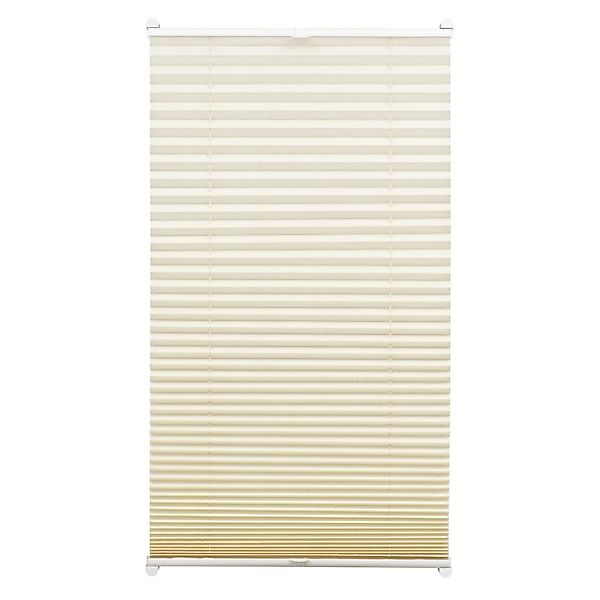 Gardinia EasyFix Plissee mit 2 Bedienschienen 45 cm x 130 cm Elfenbein günstig online kaufen