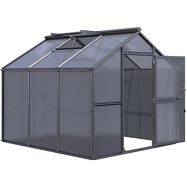 KGT Gewächshaus Novum III Anthrazit-Grau 8,4 m² günstig online kaufen