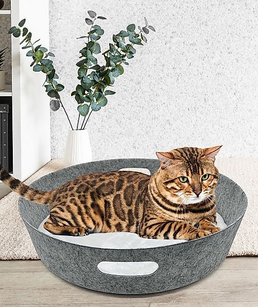 Pisi & Bili Tierbett Katzenbett, Katzenkorb aus Filz, Katzen Zubehör, mit w günstig online kaufen