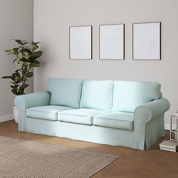 Bezug für Ektorp 3-Sitzer Sofa nicht ausklappbar, hellblau, Sofabezug für E günstig online kaufen