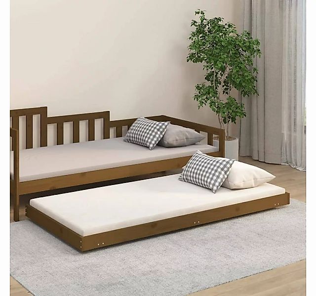 furnicato Bett Massivholzbett Honigbraun 90x190 cm Kiefer günstig online kaufen