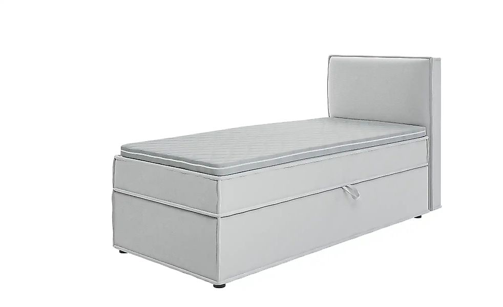 S-STYLE Boxbett mit Stauraum und Topper  H3 Uma ¦ silber ¦ Maße (cm): B: 90 günstig online kaufen
