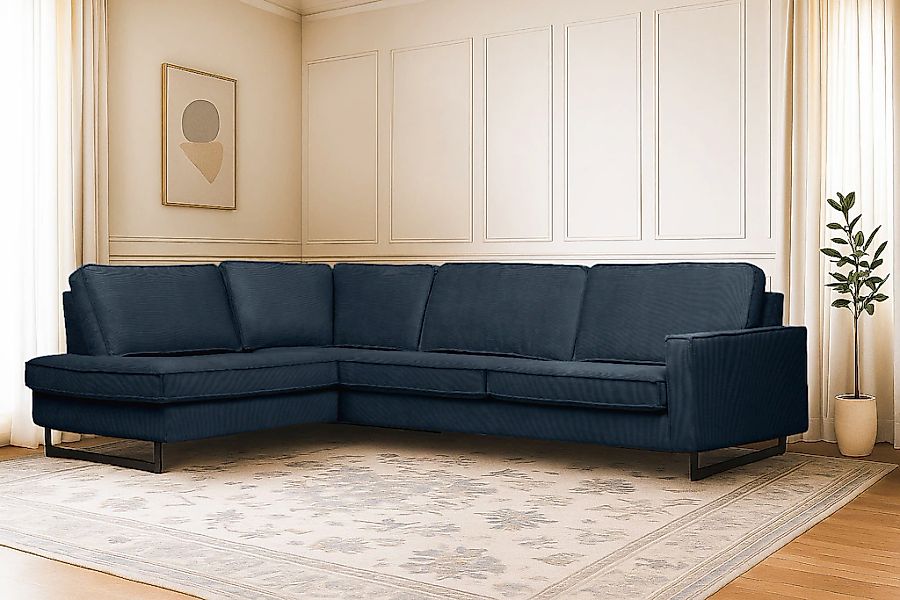 Home affaire Ecksofa "Pinto, 290 cm, Cord, Chenille, Lederoptik, Ottomane l günstig online kaufen