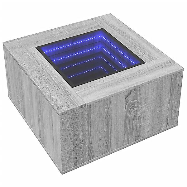 vidaXL Couchtisch LED-Couchtisch Grau Sonoma 60x60x40 günstig online kaufen