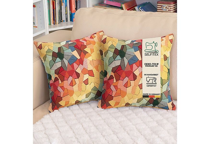Selfitex Dekokissen mit buntem Muster im 2er Set, 30x50/40x40/50x50 inkl. F günstig online kaufen