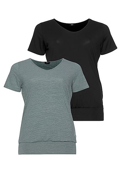 H.I.S T-Shirt, (Spar-Set, 2er-Pack), Kurzarm, figurumspielende Passform, au günstig online kaufen